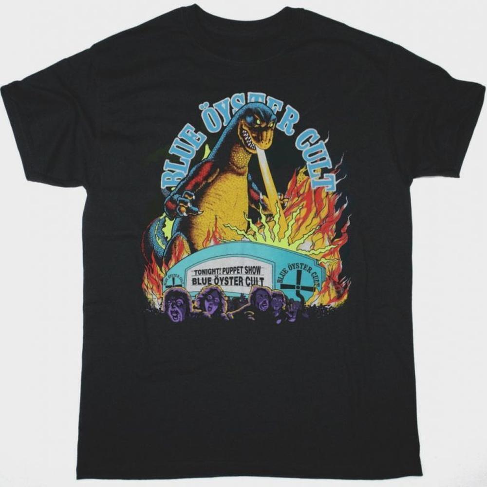 Blue Yster Cult Godzilla New Black T Shirt
